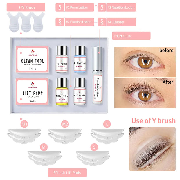 Safe and reliable eyelash lift kit