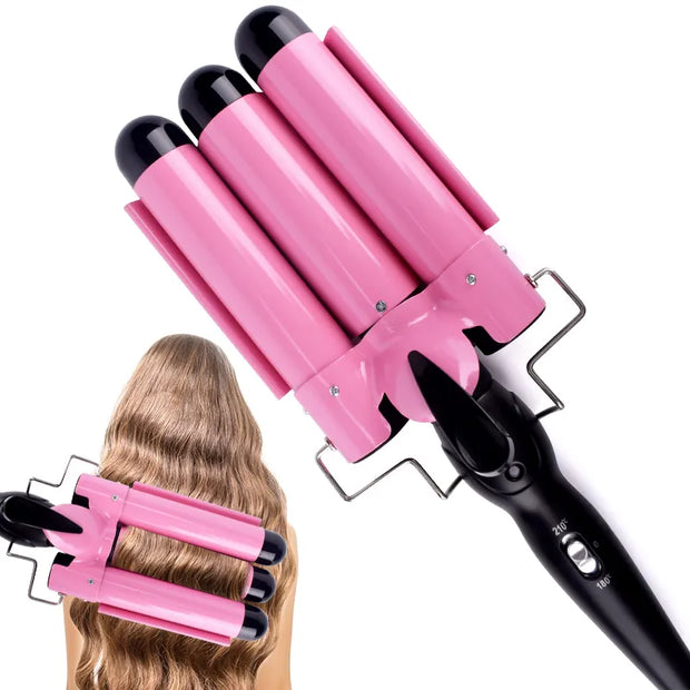 Buy triple barrel professional hair curler